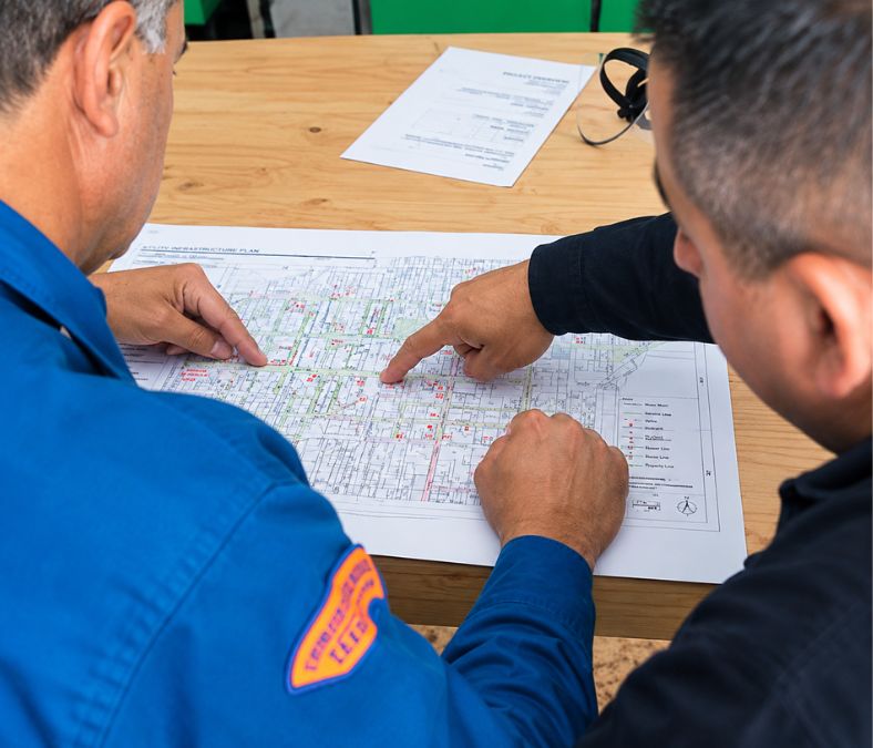Homeowner discussing plumbing repair options with a Lakeland plumber