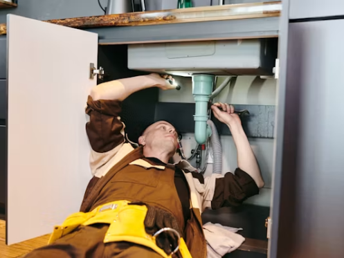 Trusted plumber repairing a leaking pipe in a Florida home